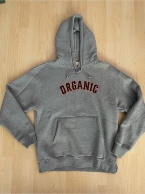 Midnight Organic Men’s Gray Hooded Sweatshirt
